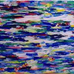 Seerosen-Wasser | Malerei halb abstrakt | Atelier Franiek | Gemälde und Kunst